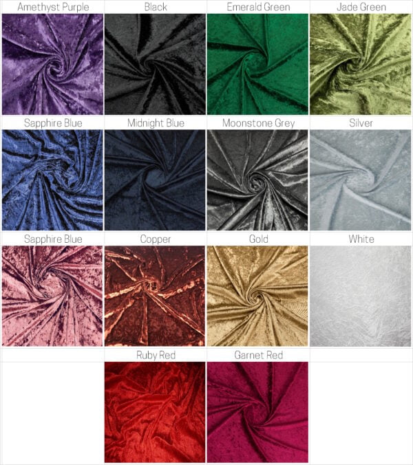 Velour Colour Chart